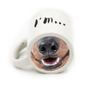 12 Oz Novelty Dog Nose Ceramic Mug Dishwasher