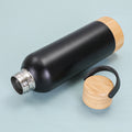 17Oz Bamboo Vacuum Insulated Bottle With Carry Handle