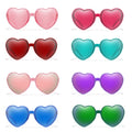 Solid Color Heart Shaped Sunglasses
