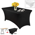 4FT Folding Rectangular Spandex Fitted Stretch Tablecloth