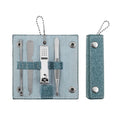 Portable Stainless Steel Nail Clipper Set With Leather Case