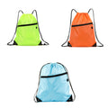 Full Color Drawstring Backpack with Front Zipper Pocket