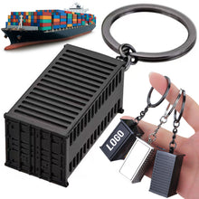 Mini Metal Shipping Container Keychain