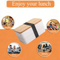 Bamboo Bento Box With Compartments