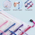 9-Pack Waterproof Zipper Document Bag Set In 8 Sizes