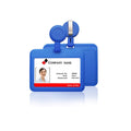 Horizontal Id Holder With Retractable Clip