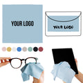 Full Color Custom Microfiber Clean Cloth W/ Clear Pvc Pouch
