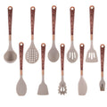 12 Pieces Wood Grain Silicone Cookware