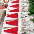 Santa Hat Silverware Holder