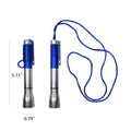 5-Inch LED Light-Up Pen with Necklace, Black Ink, Torch