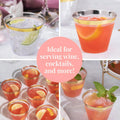 Gold And Silver Rim Transparent Plastic Party Cup