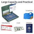 RFID Blocking Leather Travel Wallet Passport Holder
