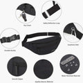 Large Crossbody Fanny Pack With 4-Zipper Pockets