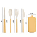 Outdoor Portable Detachable Wheat Straw Tableware Set