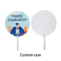 Blank Heat Transfer PET Plastic Fan Advertising Fan