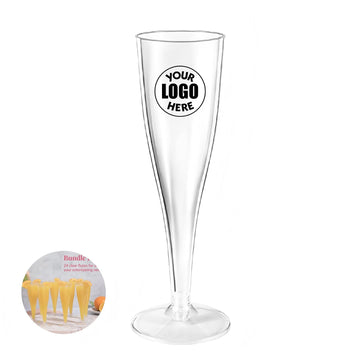 Clear Plastic Champagne Flute
