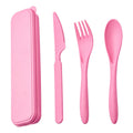 Wheat Straw Cutlery Set with Case - Eco Utensils