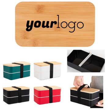 Wooden Double Layer Lunch Box