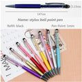 Crystal Stylus Ballpoint Pen – 2-in-1 Design