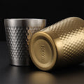 Diamond Hammered Double Stainless Steel Beer Mug