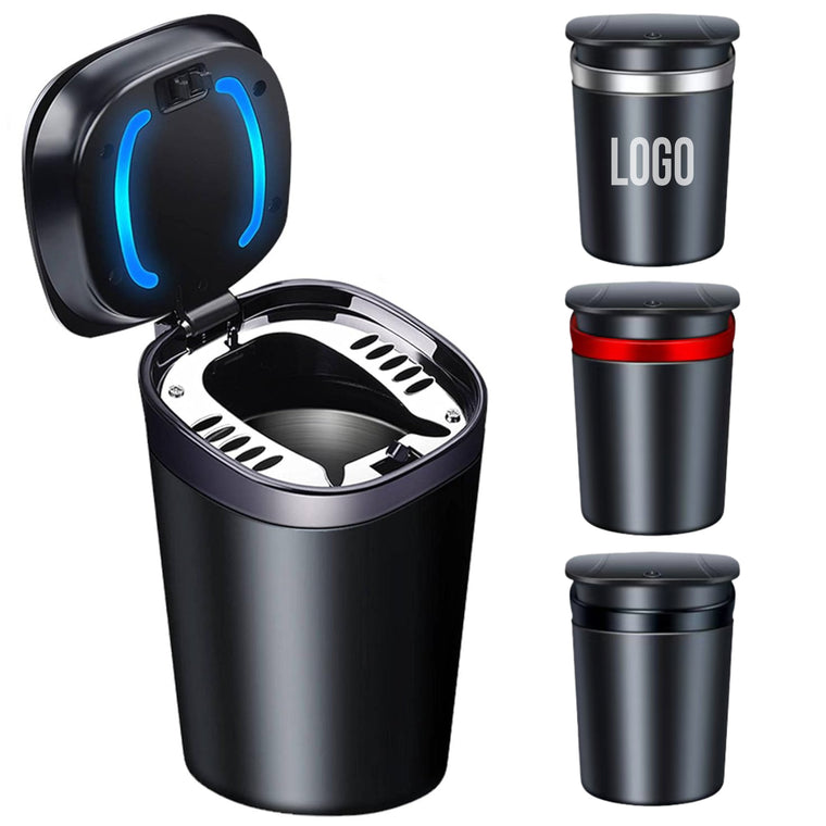 Smell Proof Led Car Ashtray With Lid
