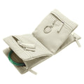 Multi-Compartments Velvet Jewelry Organizer Bag With Zipper