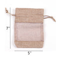 Transparent Window Hemp Rope Bundle Drawstring Bag