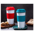 16 Oz Reusable Coffee Cups With Lids And Non Slip Sleeves