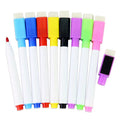 Set Of 8 Magnetic Dry Erase Markers With Whiteboard Eraser