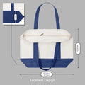 Canvas Tote with External Pocket