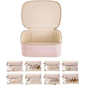 Travel Jewelry Organizer W/8Pcs Clear Velvet Bags for Girls