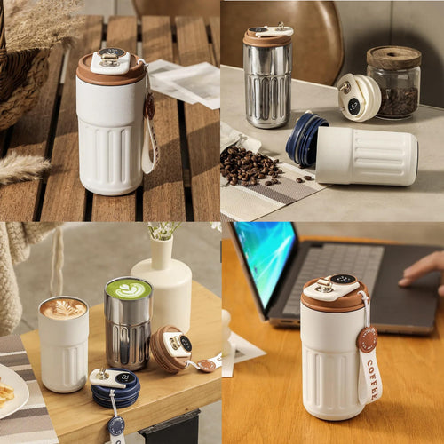 15Oz Thermos Coffee Cup With Temperature Display