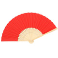 7" Full Color Folding Bamboo Fan