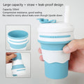 12 Oz Collapsible Travel Cup With Straw