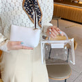 Clear Crossbody Bag with Removable Wristlet Pouch/ Tote Bag