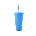 Lidded Plastic Tumbler With Straw