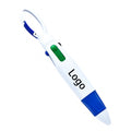 4-In-1 Multicolor Retractable Pen With Carabiner