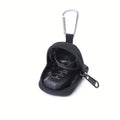 Mini Canvas Coin Purse with Carabiner Keychain