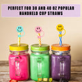 Smile Face Straw Covers Silicone Customizable
