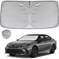 Silver Coated Fabric Car Suv Windshield Foldable Parasol