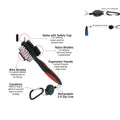 Golf Club Brush Groove Cleaner With Retractable Zip-Line