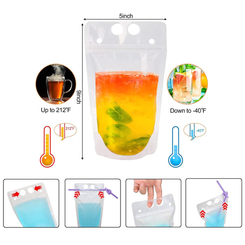 16Oz. Plastic Drink Juice Pouches