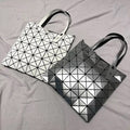 Matte Rhombus Folded Geometric Grid Single Shoulder Handbag