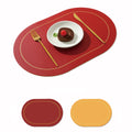 Kitchen Table Faux Leather Two-Color Placemat