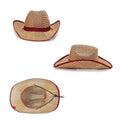 Unisex Woven Straw Round Up Summer Beach Wide Brim Hat