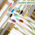 Eco-Friendly Bamboo Toothbrushes, 10-Pack, Soft Bristles