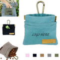 Wearable Drawstring Pet Treat Pouch With Keychain