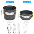 5Pcs Camping Cookware Mess Kit