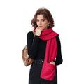 Cozy Fleece Wrap Shawl With Large Front Pockets