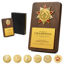 Custom Walnut Plaque with Honor Medals